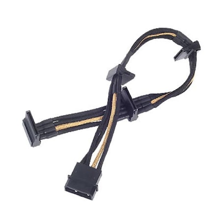 Dynamicfunction 24 Pin 300 mm Power Cable Extender - Black with Gold DY3207976